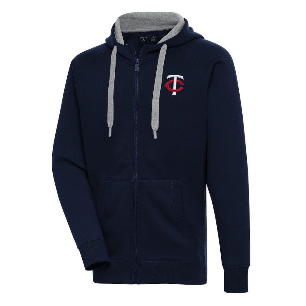 Minnesota Twins Antigua Victory Full-Zip Hoodie - Navy - MLB Online