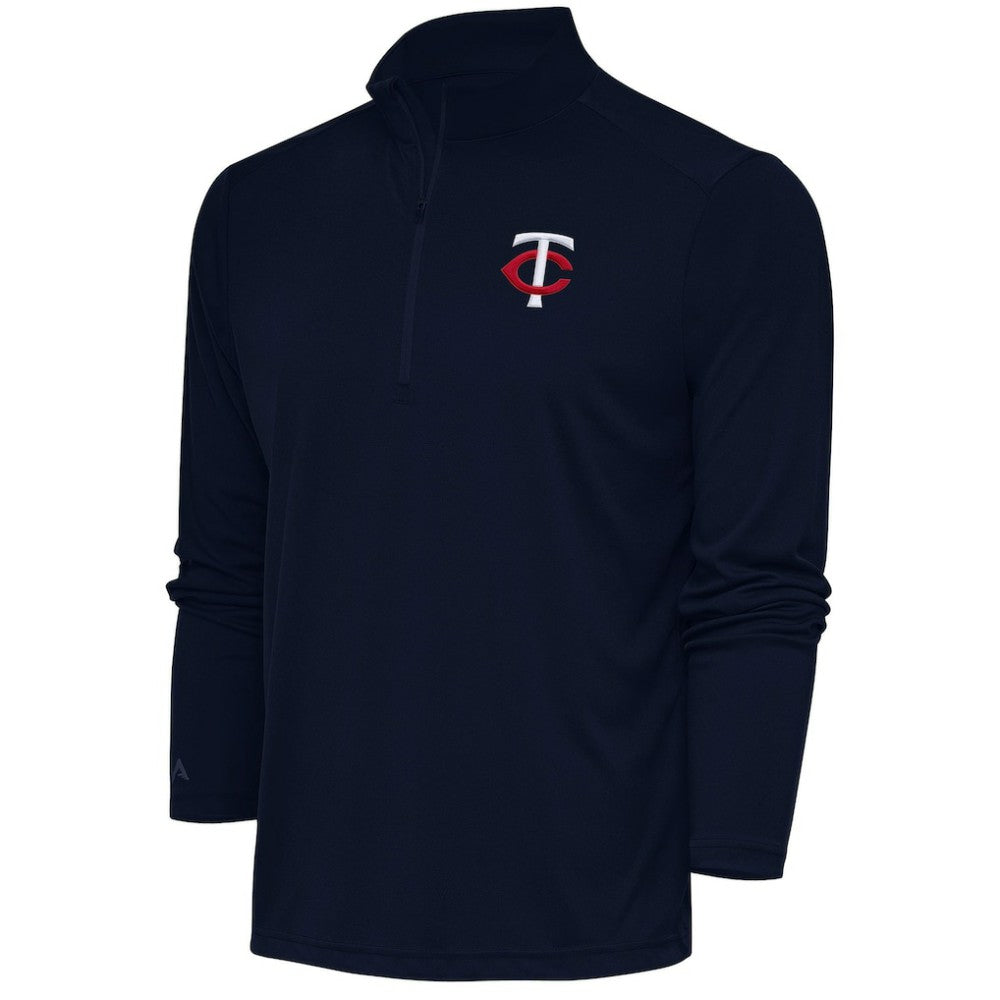 Minnesota Twins Antigua Tribute Quarter-Zip Pullover Top - Navy - MLB Discount
