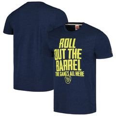 Milwaukee Brewers Homage Gangs All Here Hyper Local Tri-Blend T-Shirt - Navy - MLB on Sale