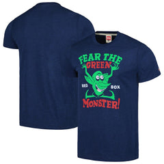 Boston Red Sox Homage Doodle Collection The Green Monster Tri-Blend T-Shirt - Navy - MLB Discount
