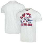 Cleveland Guardians Homage Doodle Collection We Are Cleveland Tri-Blend T-Shirt - Gray - MLB Lifestyle