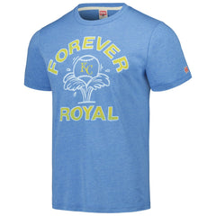 Kansas City Royals Homage Doodle Collection Forever Royal Tri-Blend T-Shirt - Light Blue - MLB Discount