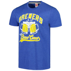 Milwaukee Brewers Homage Doodle Collection The Brew Crew Tri-Blend T-Shirt - Royal - MLB Sale