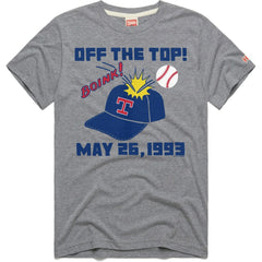 Texas Rangers Homage Doodle Collection Off the Top Tri-Blend T-Shirt - Gray - MLB Lifestyle