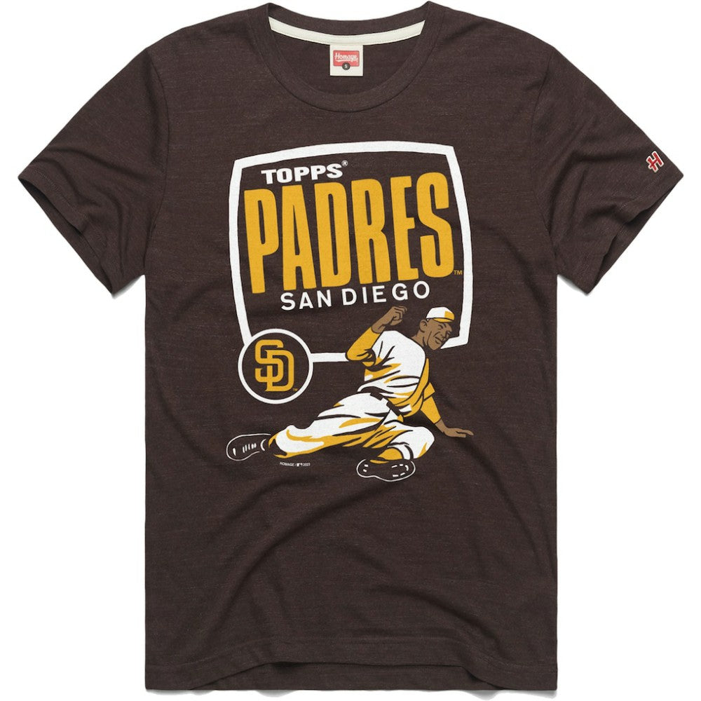 San Diego Padres Homage x Topps Tri-Blend T-Shirt - Brown - MLB Sale