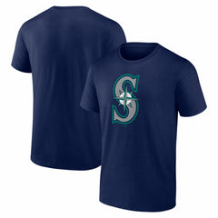 Seattle Mariners Logo Athletic Official Logo T-Shirt - Navy - MLB on Sale