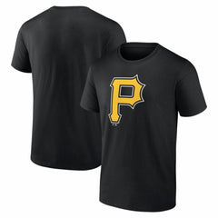 Pittsburgh Pirates Logo Athletic Official Logo T-Shirt - Black - MLB Discount