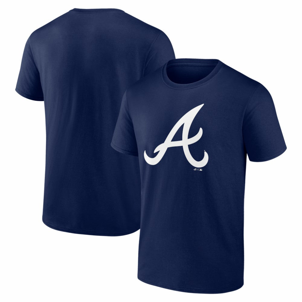 Atlanta Braves Logo Athletic Official Logo T-Shirt - Navy - MLB on Sale