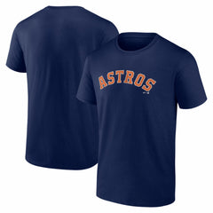 Houston Astros Logo Athletic Wordmark T-Shirt - Navy - MLB Discount
