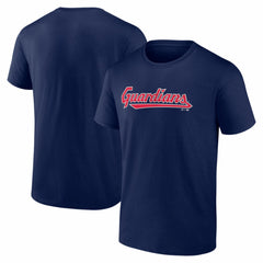 Cleveland Guardians Logo Athletic Wordmark T-Shirt - Navy - MLB on Sale