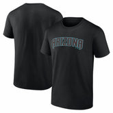 Arizona Diamondbacks Logo Athletic Wordmark T-Shirt - Black - MLB Lifestyle