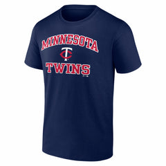 Minnesota Twins Logo Athletic Heart and Soul T-Shirt - Navy - MLB Lifestyle