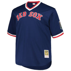 Pedro Martinez Boston Red Sox Mitchell & Ness 1999 Cooperstown Collection Mesh Pullover Jersey - Navy - Mitchell & Ness Lifestyle