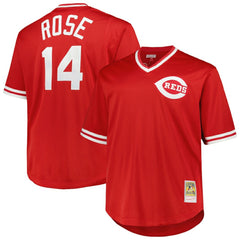 Pete Rose Cincinnati Reds Mitchell & Ness 1984 Cooperstown Collection Mesh Pullover Jersey - Red - Mitchell & Ness Online