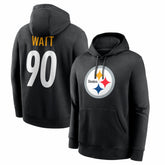 Nike T.J. Watt Pittsburgh Steelers Name & Number Fleece Hoodie Black