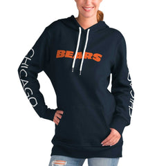 Chicago Bears G-III 4Her by Carl Banks Women's Extra Inning Pullover Hoodie Navy