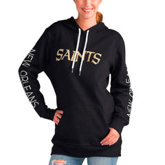 New Orleans Saints G-III 4Her by Carl Banks Women's Extra Inning Pullover Hoodie Black