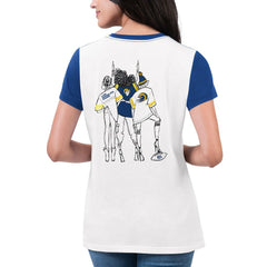 Los Angeles Rams G-III 4Her by Carl Banks Women's Fashion Illustration T-Shirt White/Royal