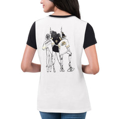 New Orleans Saints G-III 4Her by Carl Banks Women's Fashion Illustration T-Shirt White/Black