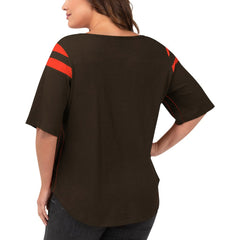 Cleveland Browns G-III 4Her by Carl Banks Women's Plus Size Linebacker T-Shirt Brown