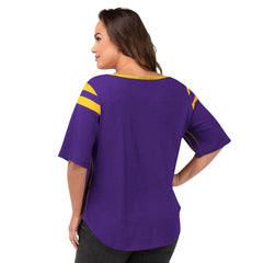 Minnesota Vikings G-III 4Her by Carl Banks Women's Plus Size Linebacker T-Shirt Purple