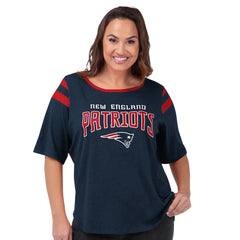 New England Patriots G-III 4Her by Carl Banks Women's Plus Size Linebacker T-Shirt Navy