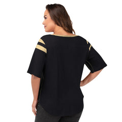 New Orleans Saints G-III 4Her by Carl Banks Women's Plus Size Linebacker T-Shirt Black