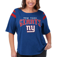 New York Giants G-III 4Her by Carl Banks Women's Plus Size Linebacker T-Shirt Royal