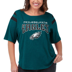 Philadelphia Eagles G-III 4Her by Carl Banks Women's Plus Size Linebacker T-Shirt Green