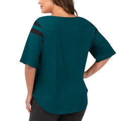 Philadelphia Eagles G-III 4Her by Carl Banks Women's Plus Size Linebacker T-Shirt Green