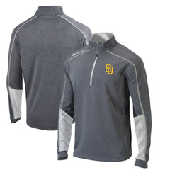 San Diego Padres Columbia Omni-Wick Shotgun 2.0 Quarter-Zip Pullover Top - Charcoal/White - Columbia Sale