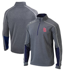 St. Louis Cardinals Columbia Omni-Wick Shotgun 2.0 Quarter-Zip Pullover Top - Charcoal/Navy - Columbia Discount