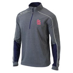 St. Louis Cardinals Columbia Omni-Wick Shotgun 2.0 Quarter-Zip Pullover Top - Charcoal/Navy - Columbia Discount