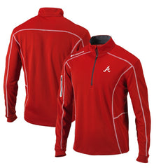 Atlanta Braves Columbia Omni-Wick Shotgun Quarter-Zip Pullover Top - Red - Columbia Online