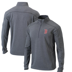 Boston Red Sox Columbia Omni-Wick Shotgun Quarter-Zip Pullover Top - Heather Gray - Columbia Online