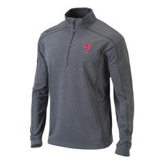 Philadelphia Phillies Columbia Omni-Wick Shotgun Quarter-Zip Pullover Top - Heather Gray - Columbia Discount