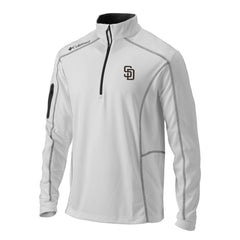 San Diego Padres Columbia Omni-Wick Shotgun Quarter-Zip Pullover Top - White - Columbia Discount