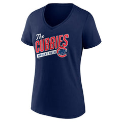 Chicago Cubs Women's Hometown Collection Those Cubbies V-Neck T-Shirt - Navy - MLB Online