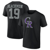 Charlie Blackmon Colorado Rockies Player Icon Name & Number T-Shirt - Black - MLB Discount