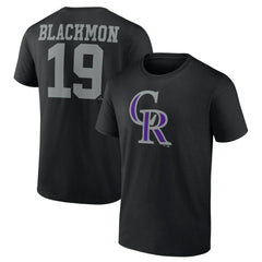 Charlie Blackmon Colorado Rockies Player Icon Name & Number T-Shirt - Black - MLB Discount