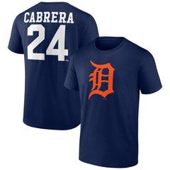 Miguel Cabrera Detroit Tigers Player Icon Name & Number T-Shirt - Navy - MLB Sale