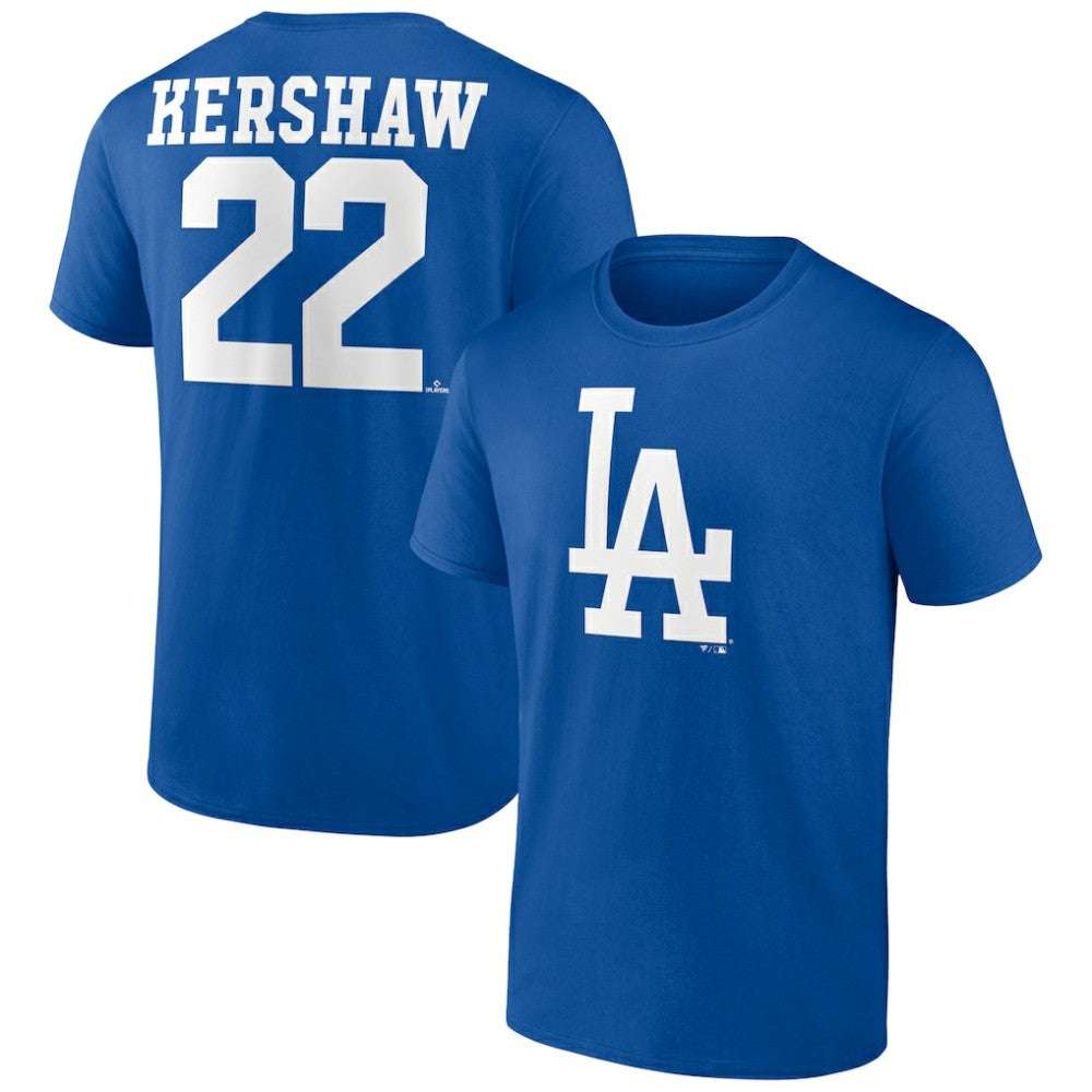 Clayton Kershaw Los Angeles Dodgers Player Icon Name & Number T-Shirt - Royal - MLB Lifestyle