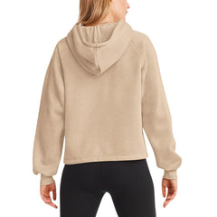 New Orleans Saints DKNY Sport Women's Debbie Dolman Raglan Pullover Hoodie Cream