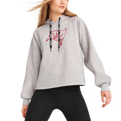 Tampa Bay Buccaneers DKNY Sport Women's Debbie Dolman Raglan Pullover Hoodie Heather Gray
