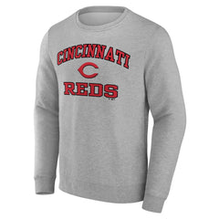 Cincinnati Reds Heart & Soul Pullover Sweatshirt - Heather Gray - MLB Sale