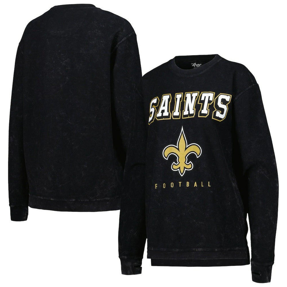 New Orleans Saints G-III 4Her by Carl Banks Women's Comfy Cord Pullover Sweatshirt Black