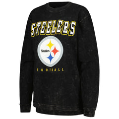 Pittsburgh Steelers G-III 4Her by Carl Banks Women's Comfy Cord Pullover Sweatshirt Black
