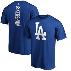 Clayton Kershaw Los Angeles Dodgers Playmaker Name & Number T-Shirt - Royal - MLB Online
