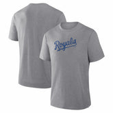 Kansas City Royals Fanatics Play Tribute Tri-Blend T-Shirt - Heather Gray - Fanatics on Sale