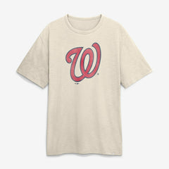 Washington Nationals Fanatics Stadium Slub T-Shirt - Cream - Fanatics Discount